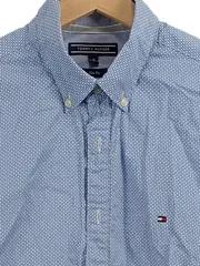 Vorschaubild 2 von Business Hemd Herren Blau Gemustert Gr. M Slim Fit Baumwolle