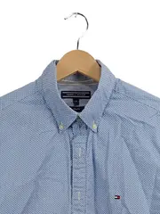 Vorschaubild 4 von Business Hemd Herren Blau Gemustert Gr. M Slim Fit Baumwolle