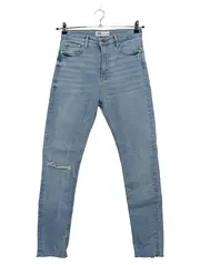 Vorschaubild 2 von Damen Destroyed Jeans High Waist Skinny Hellblau Gr. 38 W29