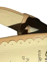 Vorschaubild 7 von Damen Sandaletten Gr. 39 Beige Leder Riemchen Absatz Elegant