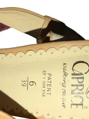 Vorschaubild 5 von Damen Sandaletten Gr. 39 Beige Leder Riemchen Absatz Elegant