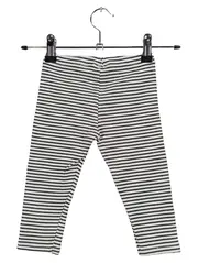 Vorschaubild 1 von Baby Mädchen Leggings gestreift Gr. 86 schwarz weiß Rippstrick