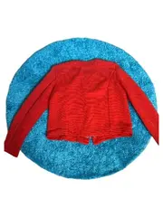 Vorschaubild 3 von Damen Strickjacke Orange Strukturmuster Gr. 36 S Business