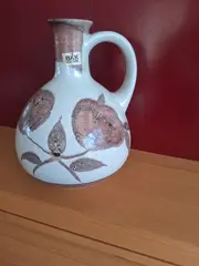 Vorschaubild 2 von Krug Vintage Blumenmuster Weiß 26cm Henkelkrug