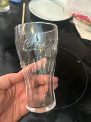 Vorschaubild 3 von Retro Trinkglas Glas Logo Schriftzug Transparent 15cm