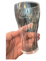 Vorschaubild 1 von Retro Trinkglas Glas Logo Schriftzug Transparent 15cm