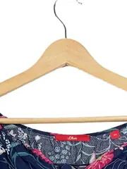 Vorschaubild 4 von Damen Langarmshirt Blumenmuster Gr. 44/XXL Casual Blau