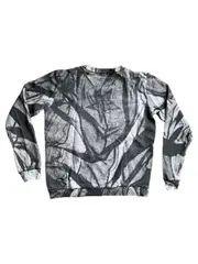 Vorschaubild 3 von Pullover Damen Gr. 38/M Grau Abstrakt Muster Langarm Sweatshirt