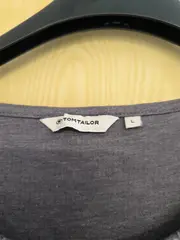 Vorschaubild 2 von Damen Pullover Gr. 40 L Grau Meliert Viskose 3/4 Arm Struktur Shirt