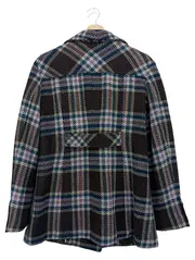 Vorschaubild 2 von Damen Wollmantel Kariert Gr. 36/S Mehrfarbig Klassisch Vintage