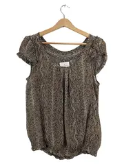Vorschaubild 1 von BASIC Damen Bluse Schlangenmuster Braun Gr. M Animal-Print