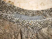 Vorschaubild 2 von BASIC Damen Bluse Schlangenmuster Braun Gr. M Animal-Print