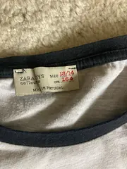 Vorschaubild 3 von Kinder Langarmshirt Baumwolle Schriftzug Freizeit Grau Gr. 158