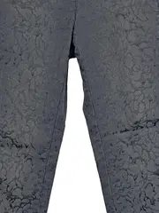 Vorschaubild 3 von Sensational Damen Stoffhose Gr. 40 Grau Floral Glitzer Seitenstreifen Elegant