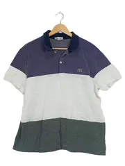 Vorschaubild 1 von Poloshirt Herren Gr. L Regular Fit Colorblock Blau Weiß Grün