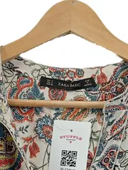 Vorschaubild 3 von BASIC Damen Bluse Blumenmuster Mehrfarbig Gr. 36 S