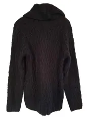 Vorschaubild 3 von Damen Pullover Rollkragen Strick Schwarz Gr. 40 L Strukturmuster