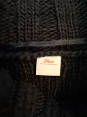 Vorschaubild 2 von Damen Pullover Rollkragen Strick Schwarz Gr. 40 L Strukturmuster