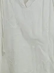 Vorschaubild 3 von Damen Bluse Tunika Gr. 40 Weiß Stickerei Bohemian Baumwolle