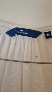 Vorschaubild 5 von Damen Bluse Tunika Gr. 40 Weiß Stickerei Bohemian Baumwolle