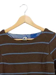 Vorschaubild 2 von Barbara Ritter Berlin Damen Tunikakleid Gr. M Braun Gestreift Wolle