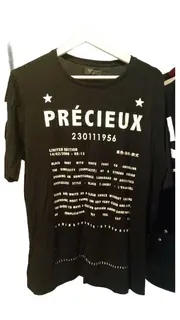 Vorschaubild 1 von Herren Langarmshirt Gr. 50/L Schwarz Casual Schriftzug