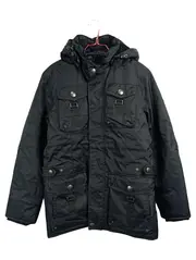 Vorschaubild 1 von Herren Parka Winterjacke Kapuze Schwarz Gr. S