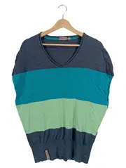 Vorschaubild 1 von Damen Pullunder V-Ausschnitt gestreift Gr. M/L Baumwolle