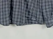 Vorschaubild 3 von Herren Freizeithemd Kariert Grau Baumwolle Gr. M Langarm