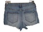 Vorschaubild 2 von Damen Jeans Shorts W27 Blau Cut-Off Destroyed Fransen