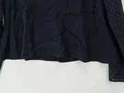 Vorschaubild 2 von Damen Langarmshirt Gr. 38/M Schwarz Feminin Punkte Rüschen