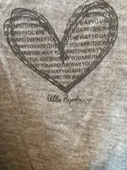 Vorschaubild 2 von Damen T-Shirt V-Ausschnitt Gr. 58/60 Grau Meliert Herz-Print