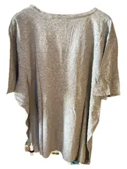 Vorschaubild 3 von Damen T-Shirt V-Ausschnitt Gr. 58/60 Grau Meliert Herz-Print