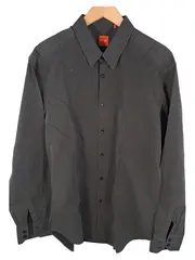 Vorschaubild 1 von Herren Business Hemd Langarm Schwarz Gepunktet Gr. XL