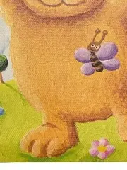 Vorschaubild 2 von EGERSTA Leinwandbild Bär Kinderzimmer Deko 25x25 cm Bunt