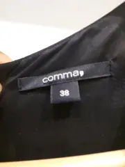 Vorschaubild 3 von Etuikleid Damen Gr. 38 Schwarz Orchideen Blumenmuster Elegant