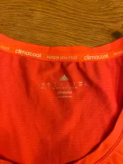 Vorschaubild 2 von Damen Sport Shirt Ärmellos Orange Streifen Logo Gr. S 36