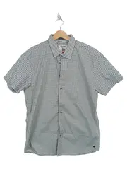 Vorschaubild 1 von Herren Freizeithemd Kurzarm Blau Gr. 38 Casual Muster
