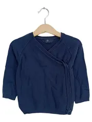Vorschaubild 1 von Baby Strickjacke Wickeljacke Gr. 86/92 Blau Baumwolle