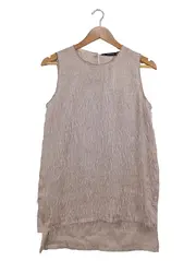 Vorschaubild 1 von Damen Top Shirt Rosa S Modisch Fransen Ärmellos