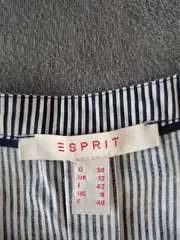 Vorschaubild 3 von Damen Bluse ärmellos gestreift blau weiß Gr. 38 M Baumwolle