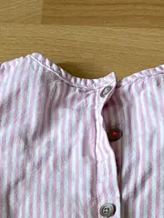 Vorschaubild 4 von Mädchen Kleid Sommerkleid Gr. 104 Rosa Gestreift Baumwolle Casual Kurzarm