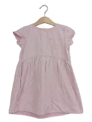Vorschaubild 1 von Mädchen Kleid Sommerkleid Gr. 104 Rosa Gestreift Baumwolle Casual Kurzarm