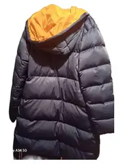 Vorschaubild 4 von Damen Steppmantel Gr. 38 M Schwarz Kapuze Gesteppt Outdoor