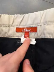 Vorschaubild 5 von Kinder Cargohose Gr. 164 Schwarz Uni Baumwolle Freizeit