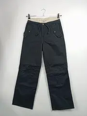 Vorschaubild 2 von Kinder Cargohose Gr. 164 Schwarz Uni Baumwolle Freizeit