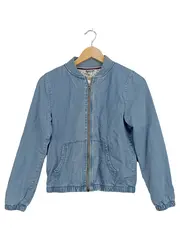 Vorschaubild 1 von Jeansjacke Bomberjacke Mädchen Gr. 158 Blau Lyocell