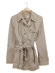 Vorschaubild 1 von Damen Trenchcoat Gr. 38 M Beige Klassisch Gürtel