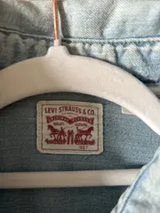 Vorschaubild 2 von Damen Jeanshemd Hemdbluse Hellblau Gr. S Denim Western