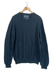 Vorschaubild 1 von Pullover Herren 56/XXL Blau Casual Strukturmuster Langarm
